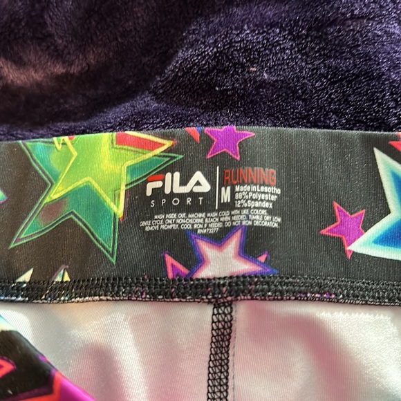 Fila running leggings with bright stars - Picture 2 of 5